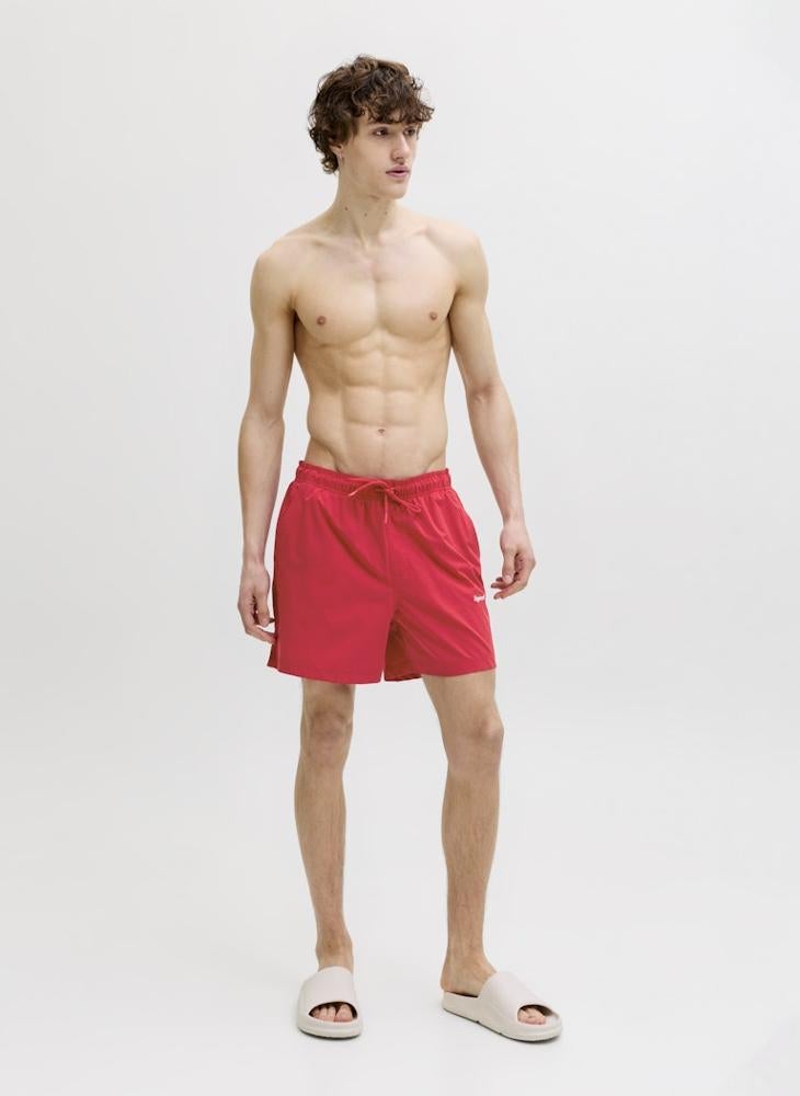 JACK & JONES Logo Drawstring Swim Shorts - Image 4